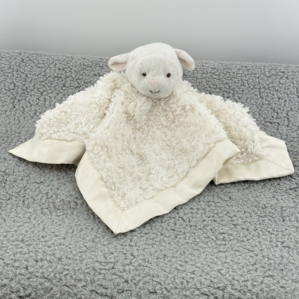 Kidsline Baby White Lamb Security Blanket Stuffed Animal Plush Soft Lovey